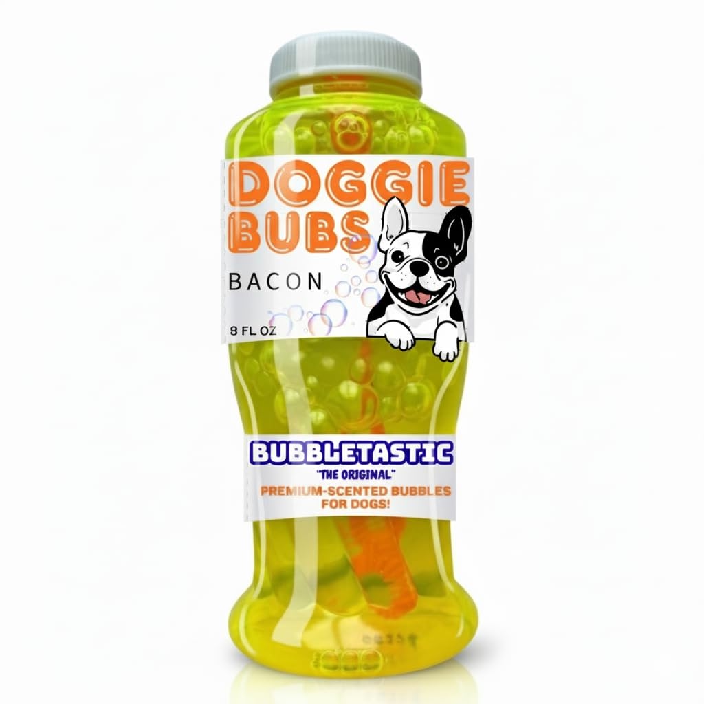 Amazon.com: Bubbletastic Bubbles for Dogs - 8oz Bottle of Bacon